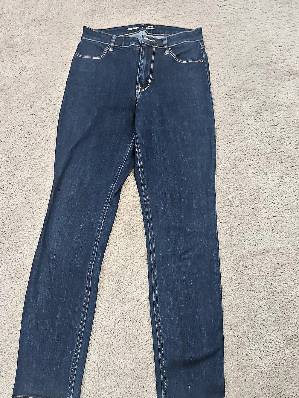Old Navy Mid-Rise Straight Jeans Blue Waist 4